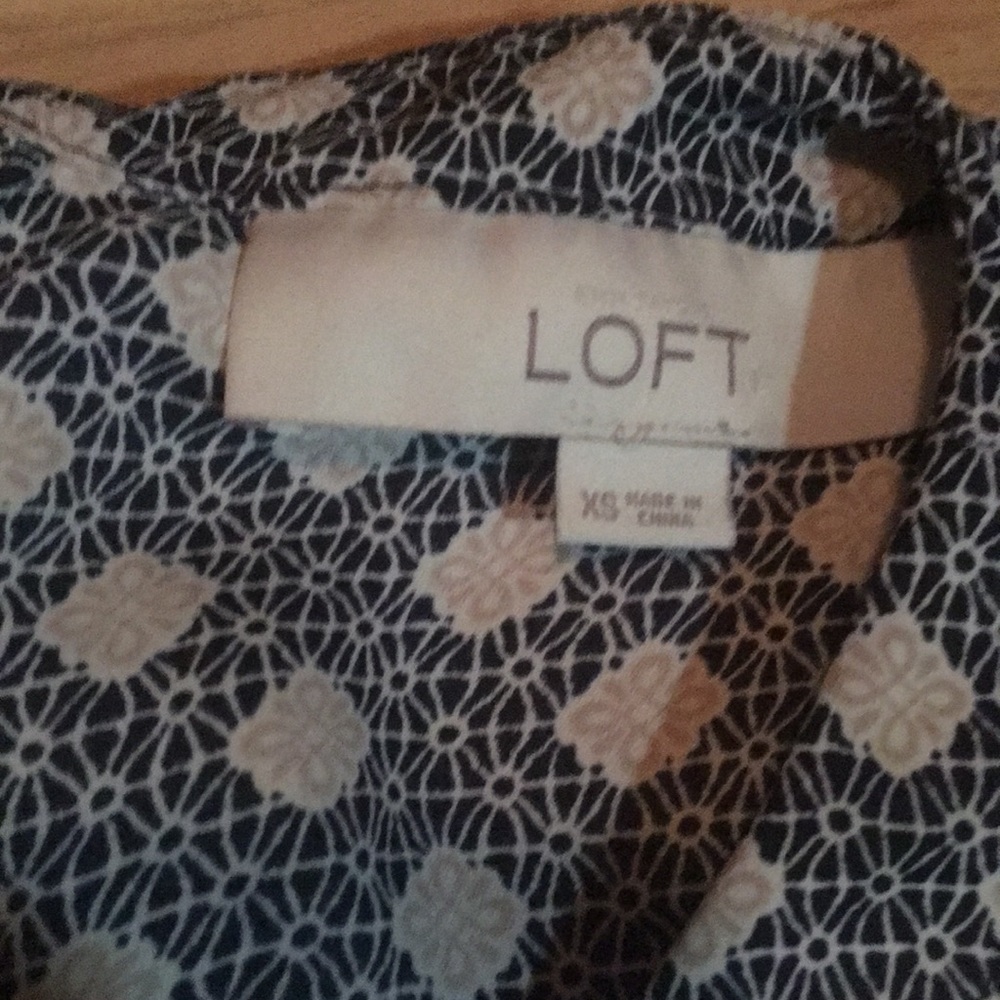 Loft | Patterned Tie-Back Blouse - image 4